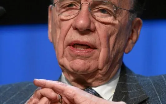 Rupert Murdoch at the World Economic Forum in Davos, 2007 — the year he acquired the Wall Street Journal