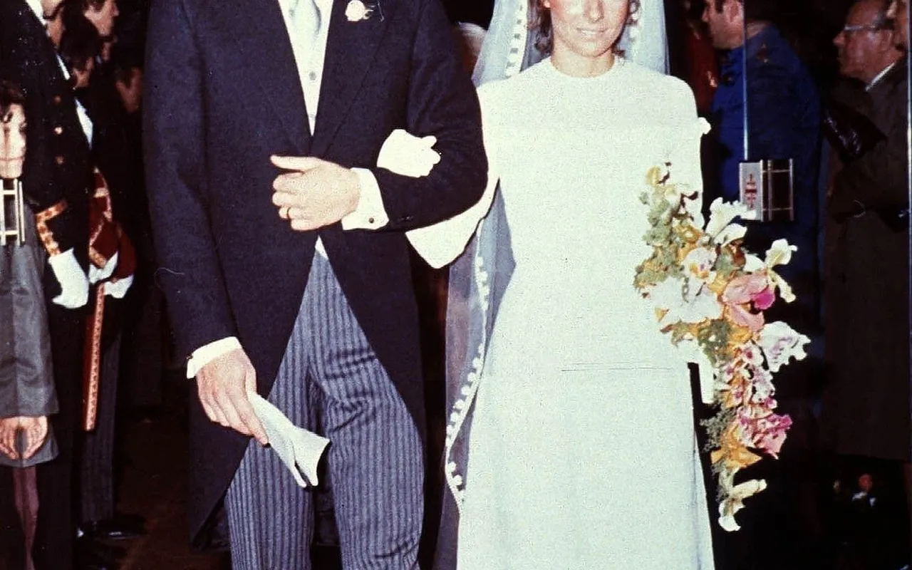 Maurizio Gucci and Patrizia Reggiani at their 1973 wedding, before their bitter divorce and his murder in 1995