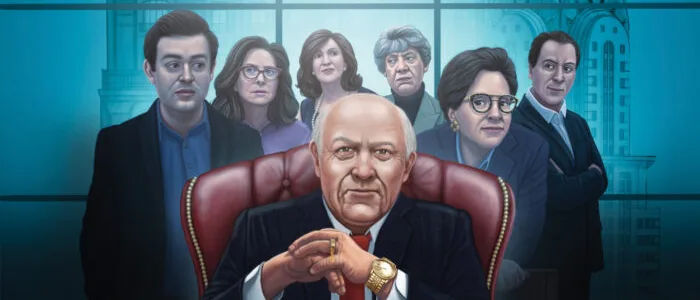 Aerial view of New York City skyscrapers representing Sol Goldman's vast real estate empire