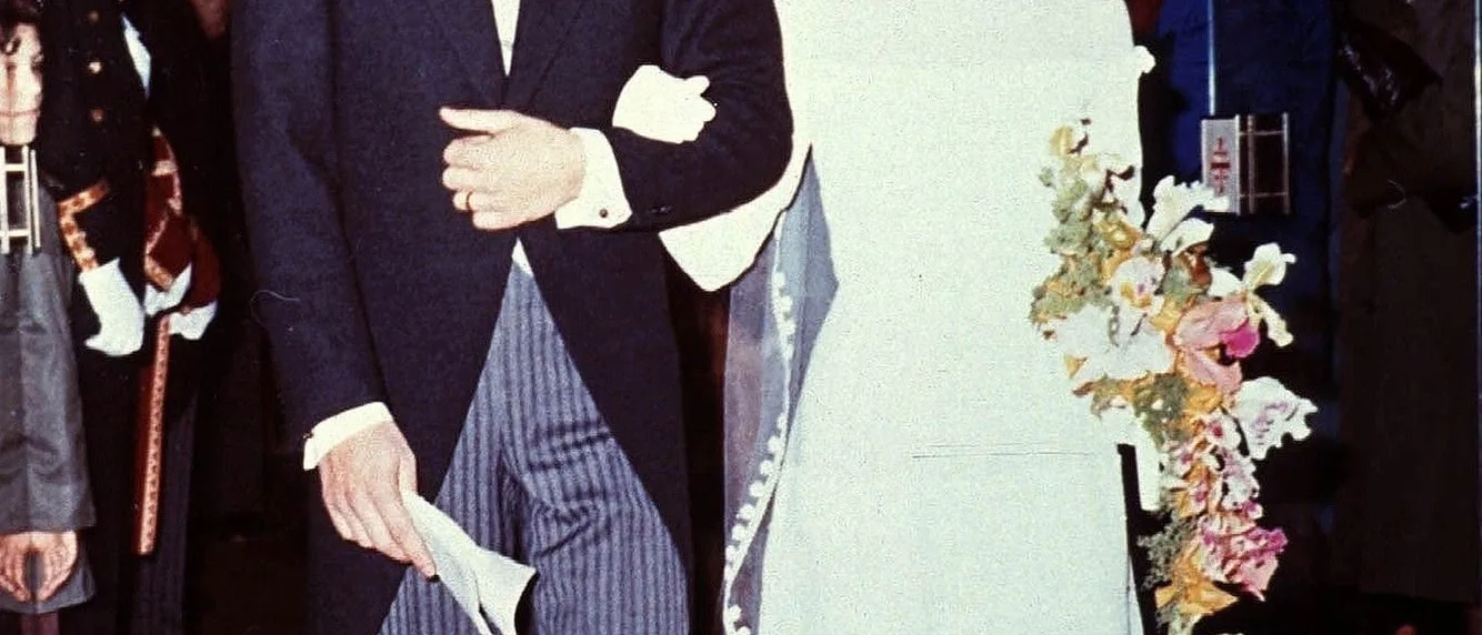 Maurizio Gucci and Patrizia Reggiani at their 1973 wedding, before their bitter divorce and his murder in 1995