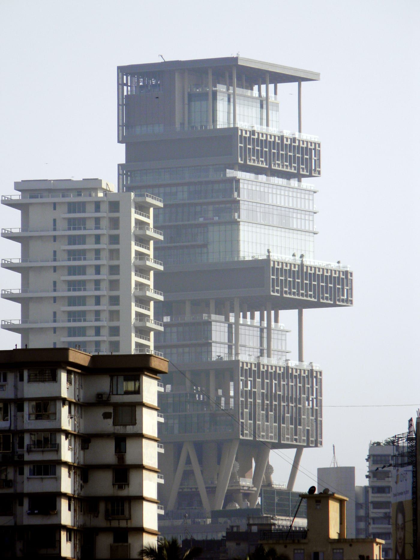 Antilia skyscraper in Mumbai, the Ambani family home