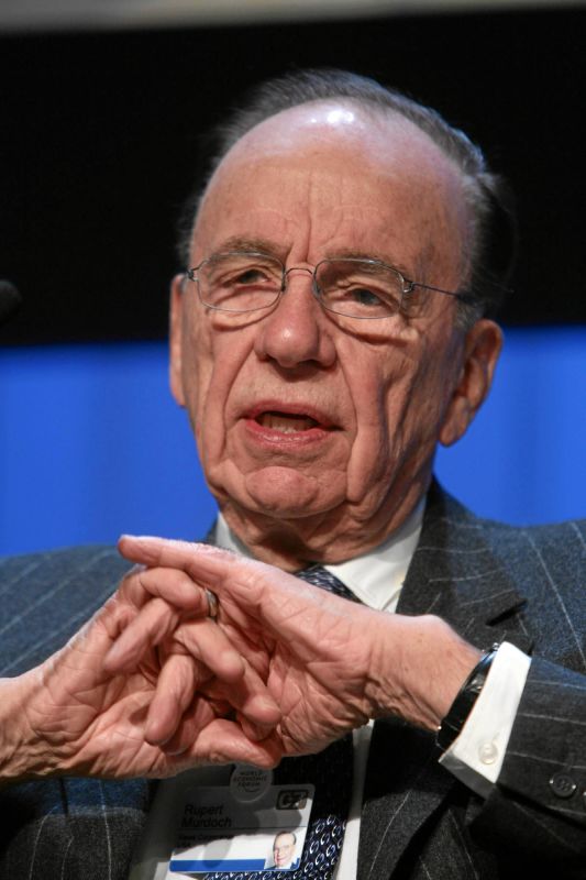 Rupert Murdoch at the World Economic Forum in Davos, 2007 — the year he acquired the Wall Street Journal