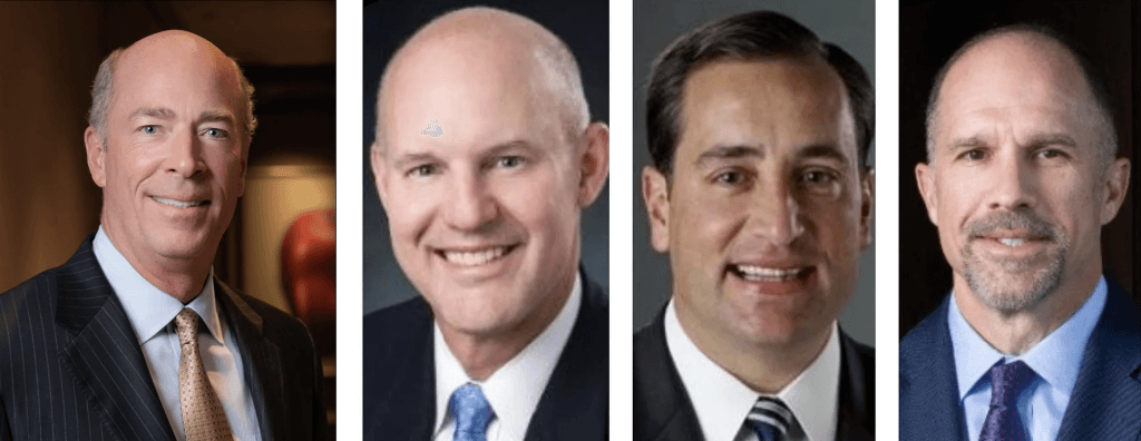 Headshots of McNair Interests executives filing suit including Cary McNair, Scott Schwinger, Wade Turner, and John Price