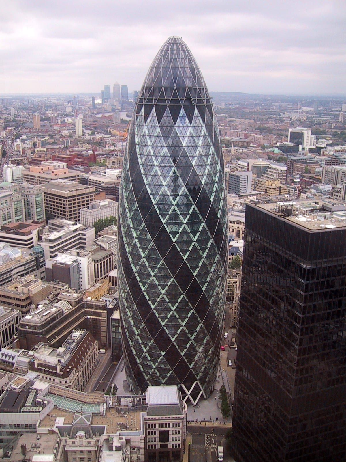 30 St Mary Axe (the Gherkin) in London, one of the J. Safra Group's most prominent real estate holdings